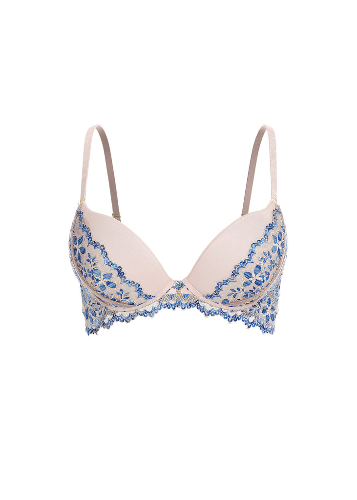 ROSALIE Push-Up Underwired Flora Lace Demi Bra