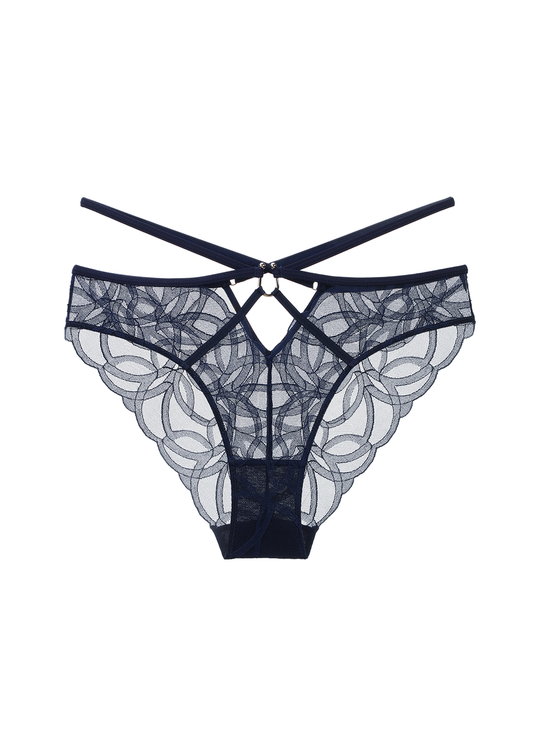 SALLY Plus Geometric Floral Lace Brief Panties