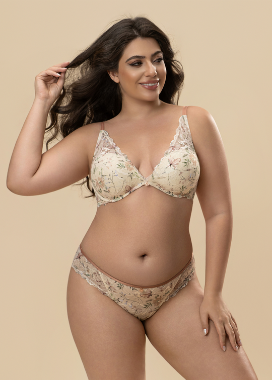 VEDA Plus Floral Lace Brief Panties