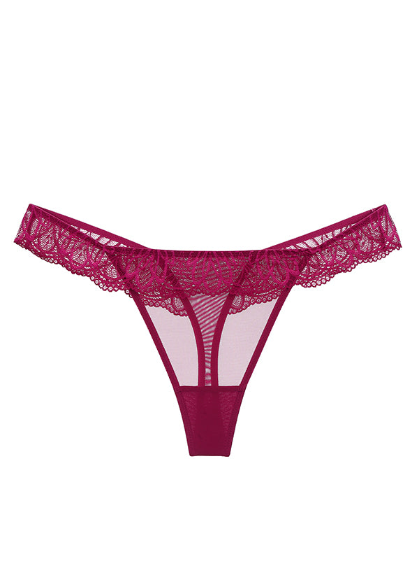 BILLIE Floral Lace Sexy Thong Brief Panties