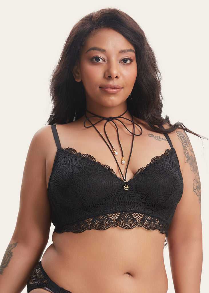 XABELLE Sexy Triangle Cup Lace Bra-imgsize-38D