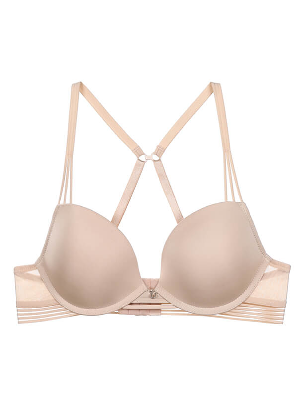 ADAH Push-Up T-shirt Molded Bra with Convertible Straps-imgcolor-Nude