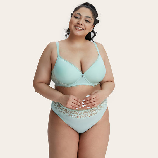JENNY Lace Molded T-shirt Ruffle Bra-imgsize-40D