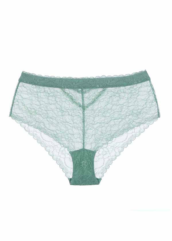 Sexy Recycled Lace High Waist Brief Panties, Lacy Underwear