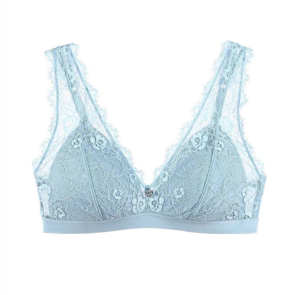 PEARL Lace Wireless Plunge Bra-imgcolor-Blue